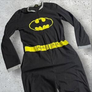 Batman One Piece Pajama Zip-Up Fleece Suit Halloween Size M